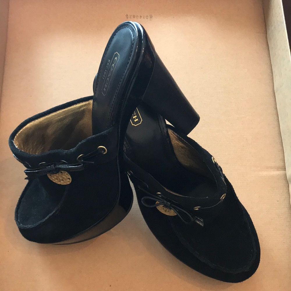 Coach Jodey Suede Platform Mule